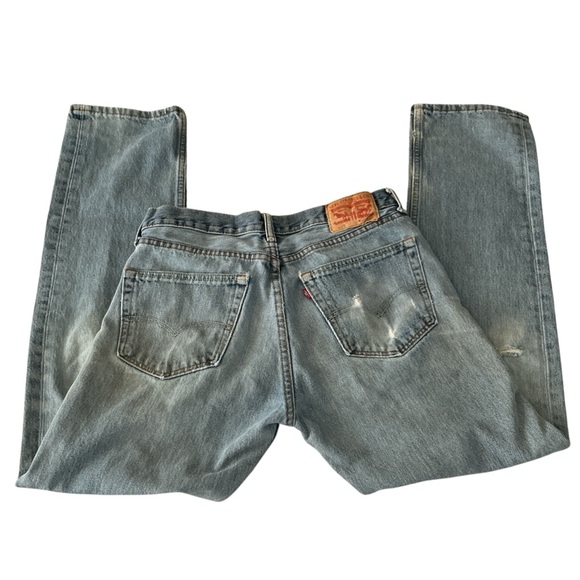 Men's Jeans Levi's 505 Regular Fit  - Distressed - Grunge 32 x 32 - Picture 2 of 8